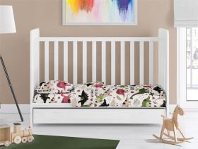 ΚΑΤΩΣΕΝΤΟΝΟ ΜΕ ΛΑΣΤΙΧΟ bebe Dinosaur 518 0,70X1,40X0,15 Multi-Colour 100% Cotton