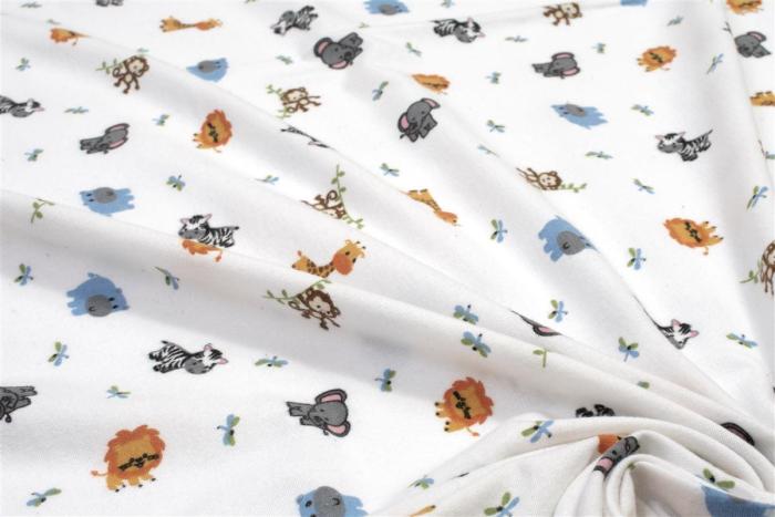 ΣΕΝΤΟΝΙΑ ΕΜΠΡΙΜΕ ΣΕΤ 3 τεμ kids Zoo 29 160X240 White 100% Cotton Flannel