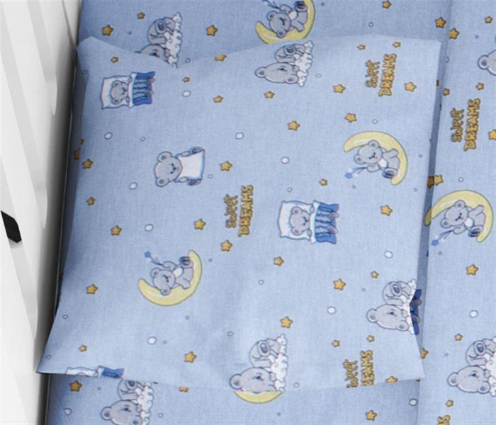 ΜΑΞΙΛΑΡΟΘΗΚΗ ΕΜΠΡΙΜΕ bebe Sweet Dreams 551 35X45 Sky Blue 100% Cotton