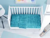 Κατωσέντονο με Λάστιχο bebe Premium Shadow 620 0,70X1,40X0,15 Turquoise 100% Cotton