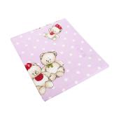 ΜΑΞΙΛΑΡΟΘΗΚΗ ΕΜΠΡΙΜΕ kids Two Lovely Bears 65 50X70 Lila Cotton 100%