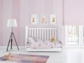 ΠΑΠΛΩΜΑ ΕΜΠΡΙΜΕ bebe Two Lovely Bears 65 120X160 Lila Cotton 100%