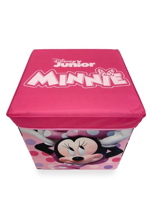 Κουτί-Σκαμπό Disney Home Minnie 07 30X30X30 Pink 100% Polyester