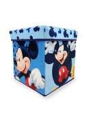 Κουτί-Σκαμπό Disney Home Mickey 14 30X30X30 Sky Blue 100% Polyester