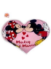 Μαξιλάρι 3D Disney Home Mickey &amp; Minnie 15 40 cm Pink 100% Velboa