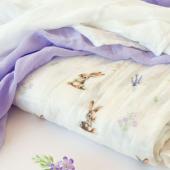 Μουσελίνα Bamboo Lavender Bunny 70x70εκ. Σετ 3τμχ.