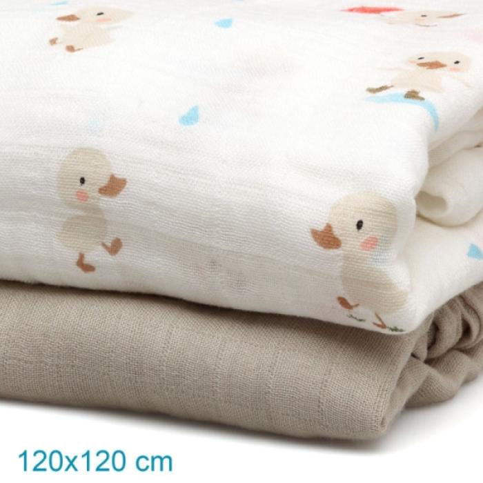 Μουσελίνα Bamboo Goose 120x120cm. 2τμχ.