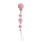 Κλιπ Πιπίλας Σιλικόνης Foxy Old Pink 0+M