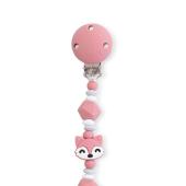 Κλιπ Πιπίλας Σιλικόνης Foxy Old Pink 0+M