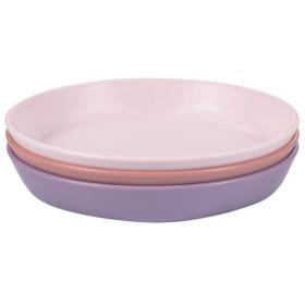 Σετ από 3 βιοδιασπώμενα ρηχά πιάτα Pink