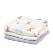 Μουσελίνα Bamboo Lavender Bunny 70x70εκ. Σετ 3τμχ.