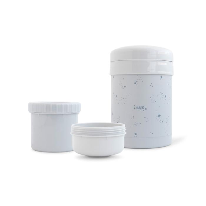 Θερμός Φαγητού με δοχεία Stars Γκρι 700ml