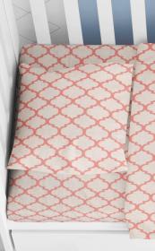 ΜΑΞΙΛΑΡΟΘΗΚΗ ΕΜΠΡΙΜΕ bebe Windows 161 35X45 White-Coral Cotton 100%