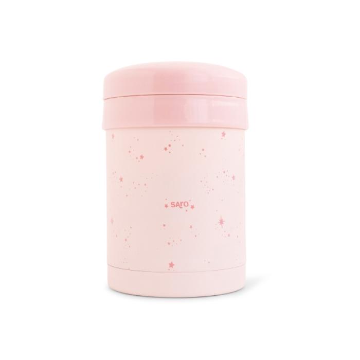 Θερμός Φαγητού με δοχεία Stars Ροζ 700ml