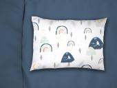 Μαξιλαροθήκη Εμπριμέ kids Rainbow 574 50X70 White-Blue 100% Cotton