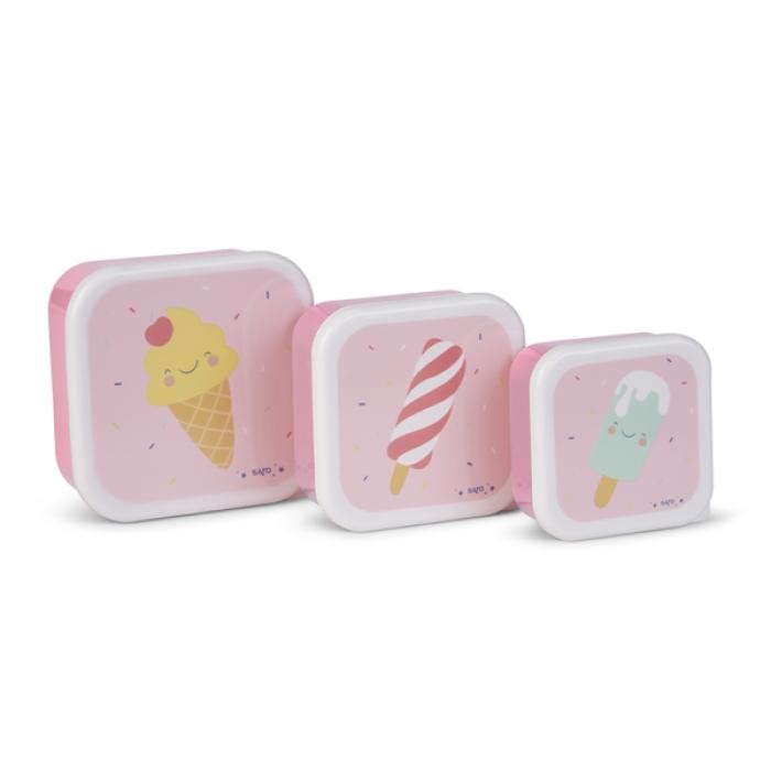 Δοχείο Φαγητού Saro Ice creams (Σετ 3τμχ)