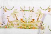 Πετσέτα Σετ 2 τεμ Με Ψηφιακή Εκτύπωση bebe Jungle 350 30X50,70X140 White 100% Cotton