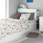Σεντόνια Εμπριμέ Σετ 2 τεμ kids Cloudy Bear 581 160X240 White-Olive 100% Cotton