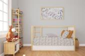 Κατωσέντονο Με Λάστιχο bebe Fox 527 0,70X1,40X0,15 Grey 100% Cotton