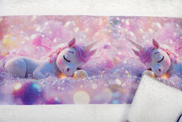 Πετσέτα Σετ 2 τεμ Με Ψηφιακή Εκτύπωση bebe Dreaming Unicorn 321 30X50,70X140 White 100% Cotton