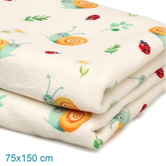 Πετσέτα Παραλίας Microfiber Snail Εκρού 75x150εκ.