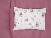 Μαξιλαροθήκη Εμπριμέ kids Cloudy Bear 582 50X70 White-Pink 100% Cotton