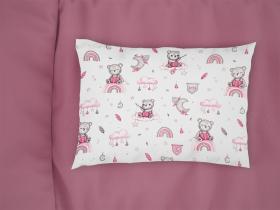 Μαξιλαροθήκη Εμπριμέ kids Cloudy Bear 582 50X70 White-Pink 100% Cotton