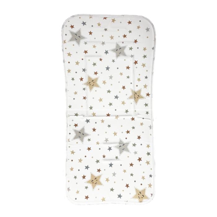 Κάλυμμα Καροτσιού Stars Λευκό 35x80cm.