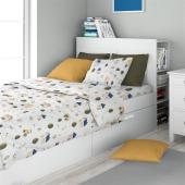 Σεντόνια Εμπριμέ Σετ 2 τεμ kids Village 579 160X240 White-Green 100% Cotton