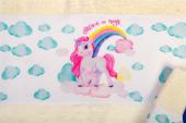 Πετσέτα Σετ 2 τεμ Με Ψηφιακή Εκτύπωση bebe Magic Unicorn 317 30X50,70X140 Ecru 100% Cotton