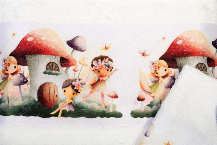Πετσέτα Σετ 2 τεμ Με Ψηφιακή Εκτύπωση bebe Fairies 331 30X50,70X140 White 100% Cotton
