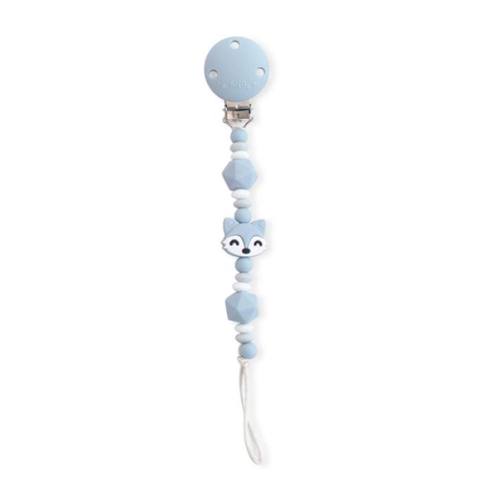 Κλιπ Πιπίλας Σιλικόνης Foxy Blue 0+M