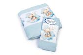 Πετσέτα Σετ 2 τεμ Με Ψηφιακή Εκτύπωση bebe Cute Bear 301 30X50,70X140 Sky Blue 100% Cotton