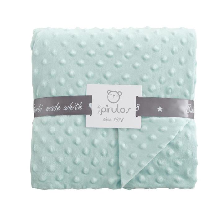 Κουβέρτα Minky Microfiber Μέντα 80x110εκ.