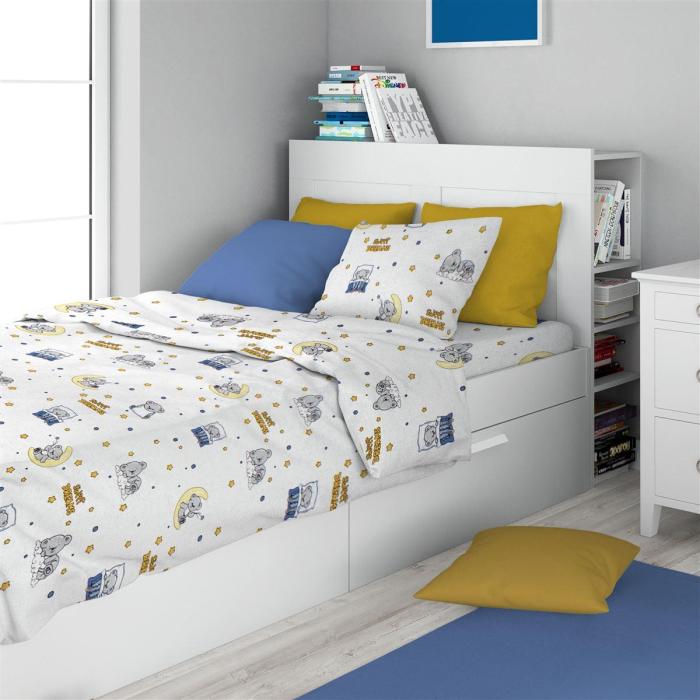ΣΕΝΤΟΝΙΑ ΕΜΠΡΙΜΕ ΣΕΤ 3 τεμ kids Sweet Dreams 554 160X240 White-Sky Blue 100% Cotton