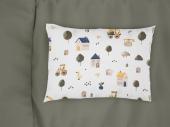 Μαξιλαροθήκη Εμπριμέ bebe Village 579 35X45 White-Green 100% Cotton