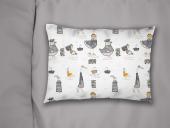 Μαξιλαροθήκη Εμπριμέ bebe Seabirds 578 35X45 White-Grey 100% Cotton