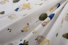 Σεντονάκι Λίκνου bebe Village 579 80X110 White-Green 100% Cotton