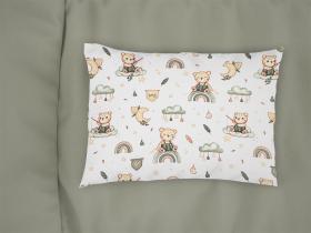 Μαξιλαροθήκη Εμπριμέ bebe Cloudy Bear 581 35X45 White-Olive 100% Cotton