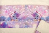 Πετσέτα Σετ 2 τεμ Με Ψηφιακή Εκτύπωση bebe Dreaming Unicorn 322 30X50,70X140 Ecru 100% Cotton