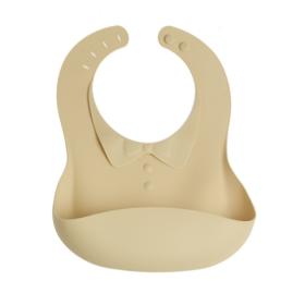 Σαλιάρα Σιλικόνης Bow Beige