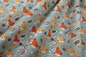 Πάνα Χασέ bebe Fox 528 80X80 Pale Cyan 100% Cotton