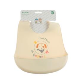 Σαλιάρα Σιλικόνης Puppy Beige