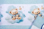Πετσέτα Σετ 2 τεμ Με Ψηφιακή Εκτύπωση bebe Cute Bear 301 30X50,70X140 Sky Blue 100% Cotton