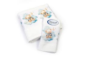 Πετσέτα Σετ 2 τεμ Με Ψηφιακή Εκτύπωση bebe Cute Bear 302 30X50,70X140 White 100% Cotton