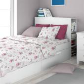 Σεντόνια Εμπριμέ Σετ 2 τεμ kids Cloudy Bear 582 160X240 White-Pink 100% Cotton