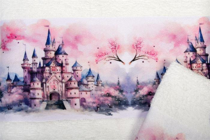 Πετσέτα Σετ 2 τεμ Με Ψηφιακή Εκτύπωση bebe Fairytale Castle 326 30X50,70X140 White 100% Cotton