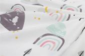 Πάνα Χασέ bebe Rainbow 575 80X80 White-Pink 100% Cotton