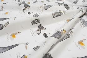 Σεντονάκι Λίκνου bebe Seabirds 578 80X110 White-Grey 100% Cotton