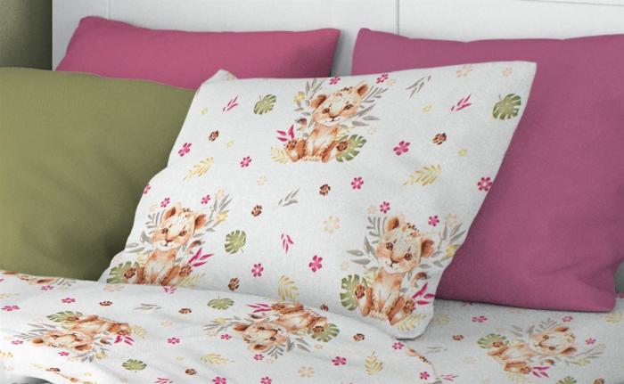 ΜΑΞΙΛΑΡΟΘΗΚΗ ΕΜΠΡΙΜΕ kids Lion Cub 530 50X70 Beige 100% Cotton